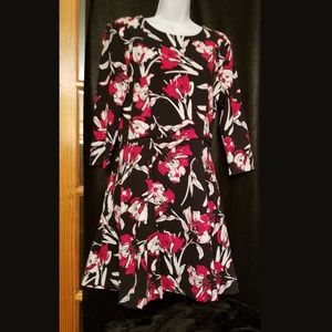 Banana Republic  Navy Floral Sheath Dresd size 8